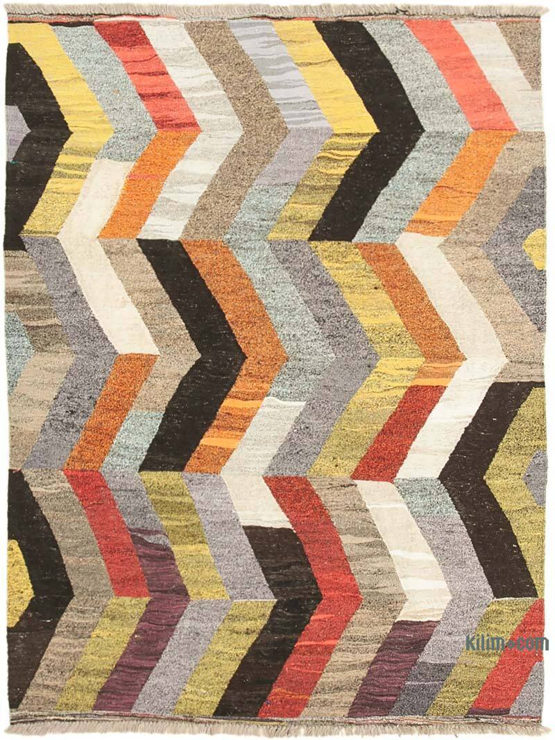 New Turkish Handwoven Kilim Rug - 5' 11" x 8'  (71" x 96") - K0039565