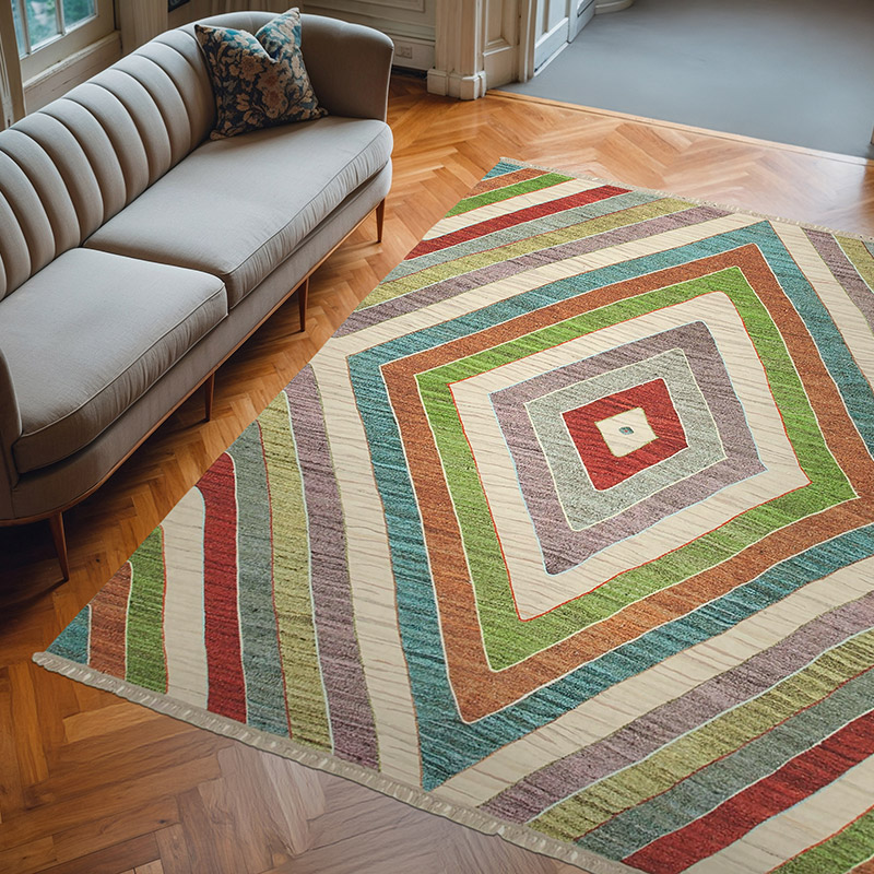 Alfombra Kilim Old Yarn - 251 cm x 315 cm - K0039572