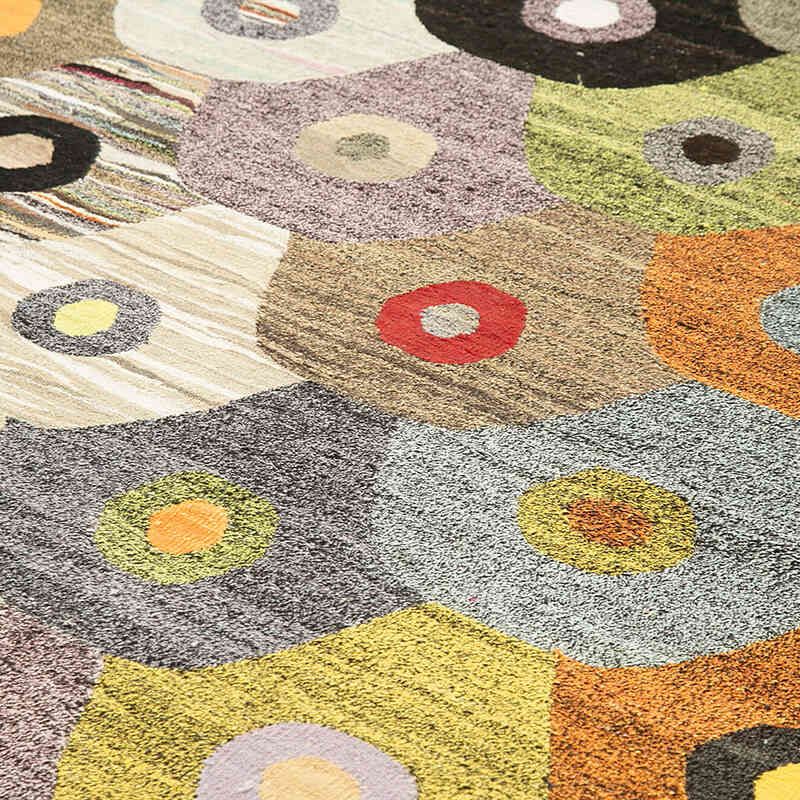 New Contemporary Handwoven Kilim Rug - 8' 2" x 10' 6" (98" x 126") - Vintage Yarn - K0039579