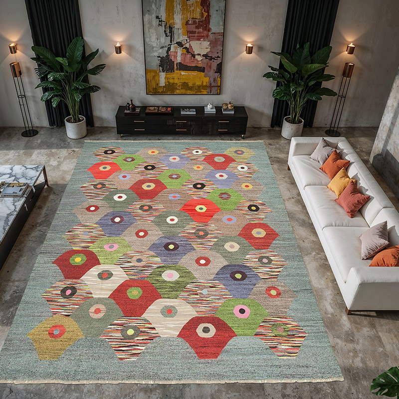 Alfombra Kilim Old Yarn - 306 cm x 430 cm - K0039593
