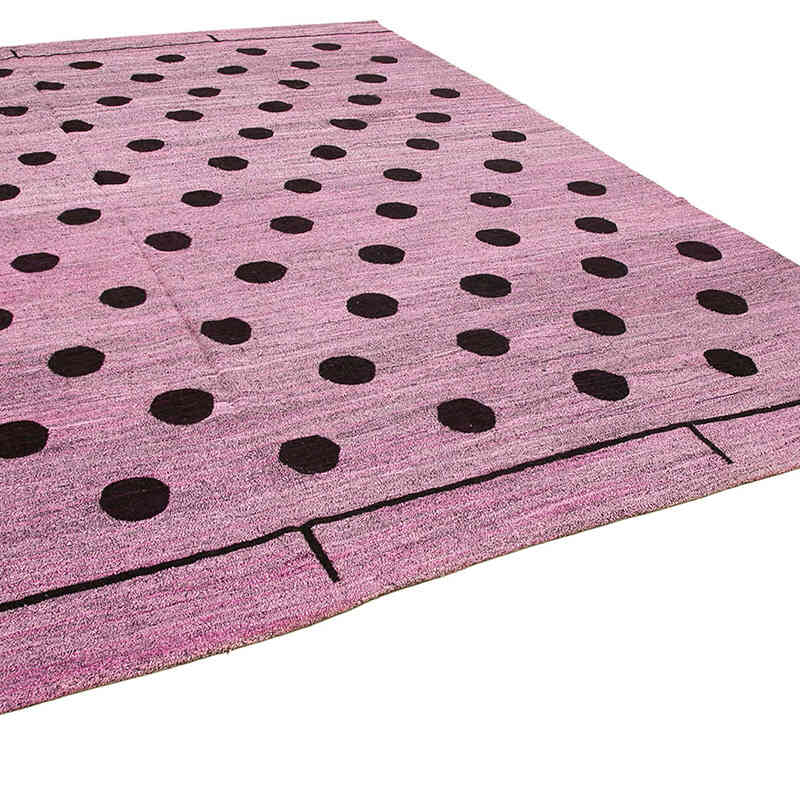 New Contemporary Handwoven Kilim Rug - 10' 1" x 14' 1" (121" x 169") - Vintage Yarn - K0039600