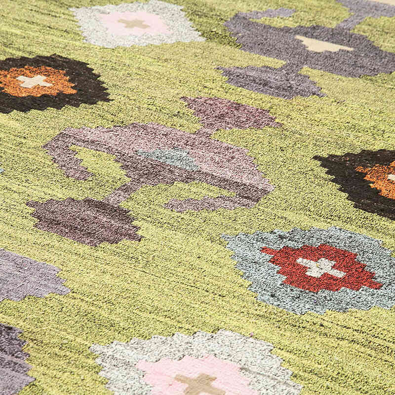 New Contemporary Handwoven Kilim Rug - 9' 11" x 13' 7" (119" x 163") - Vintage Yarn - K0039610