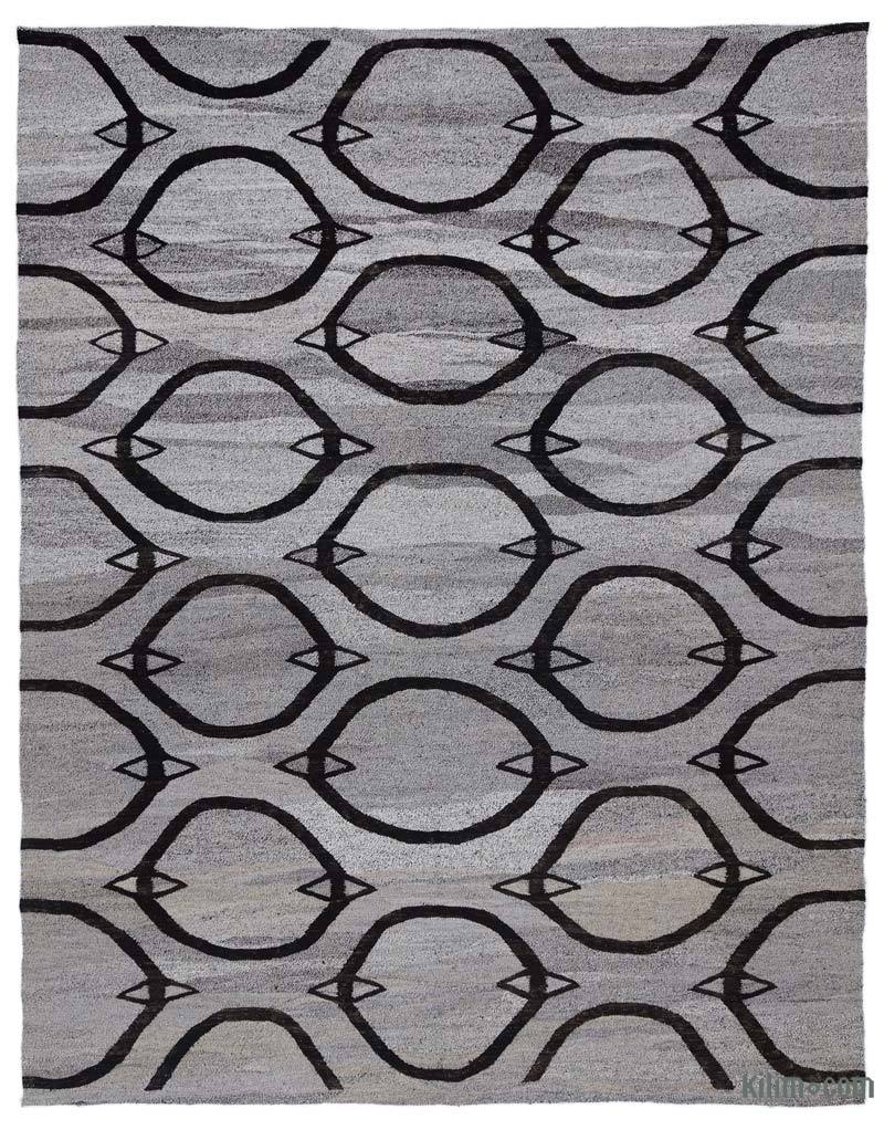 New Contemporary Handwoven Kilim Rug - 8' 2" x 10' 4" (98" x 124") - Vintage Yarn - K0039634