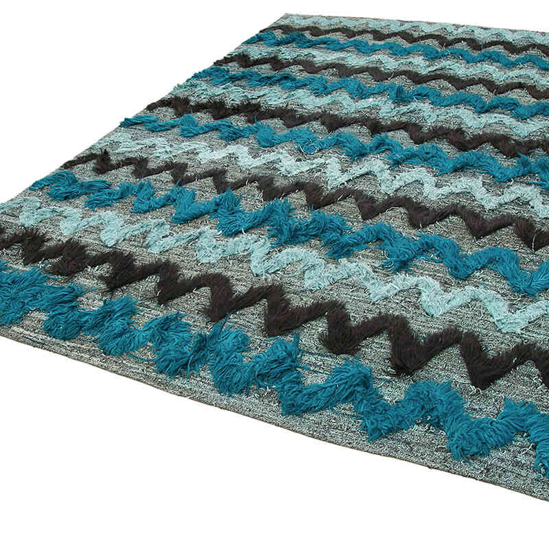 New Contemporary Handwoven Kilim Rug - 8' 1" x 12'  (97" x 144") - Vintage Yarn - K0039682