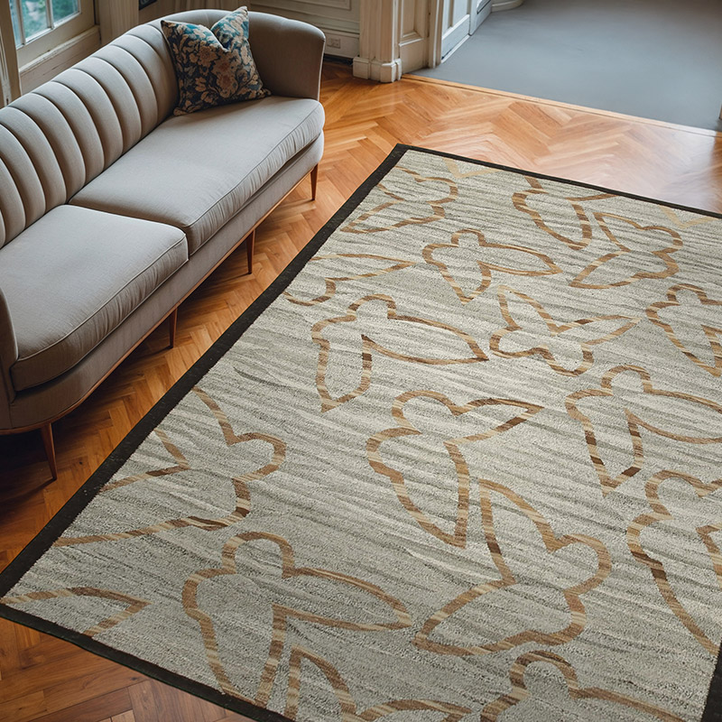 New Contemporary Handwoven Kilim Rug - 7' 9" x 10' 1" (93" x 121") - Vintage Yarn - K0039685