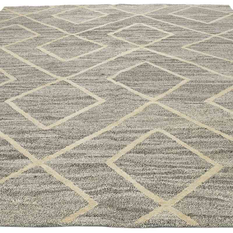 New Contemporary Handwoven Kilim Rug - 7' 10" x 9' 10" (94 in. x 118 in.) - Vintage Yarn - K0039688