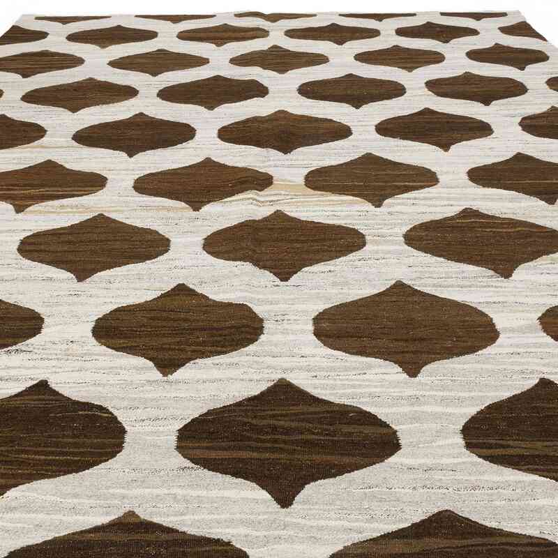 New Contemporary Handwoven Kilim Rug - 7' 11" x 10' 4" (95" x 124") - Vintage Yarn - K0039693