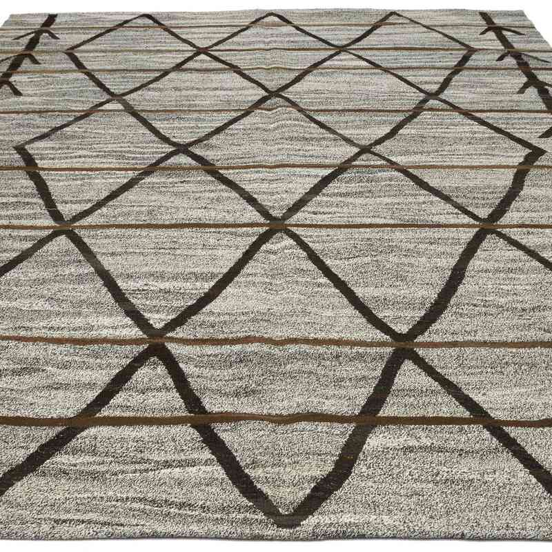 New Contemporary Handwoven Kilim Rug - 8'  x 10'  (96" x 120") - Vintage Yarn - K0039708