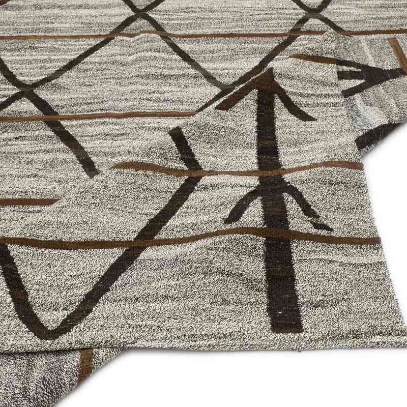 New Contemporary Handwoven Kilim Rug - 8'  x 10'  (96" x 120") - Vintage Yarn - K0039708