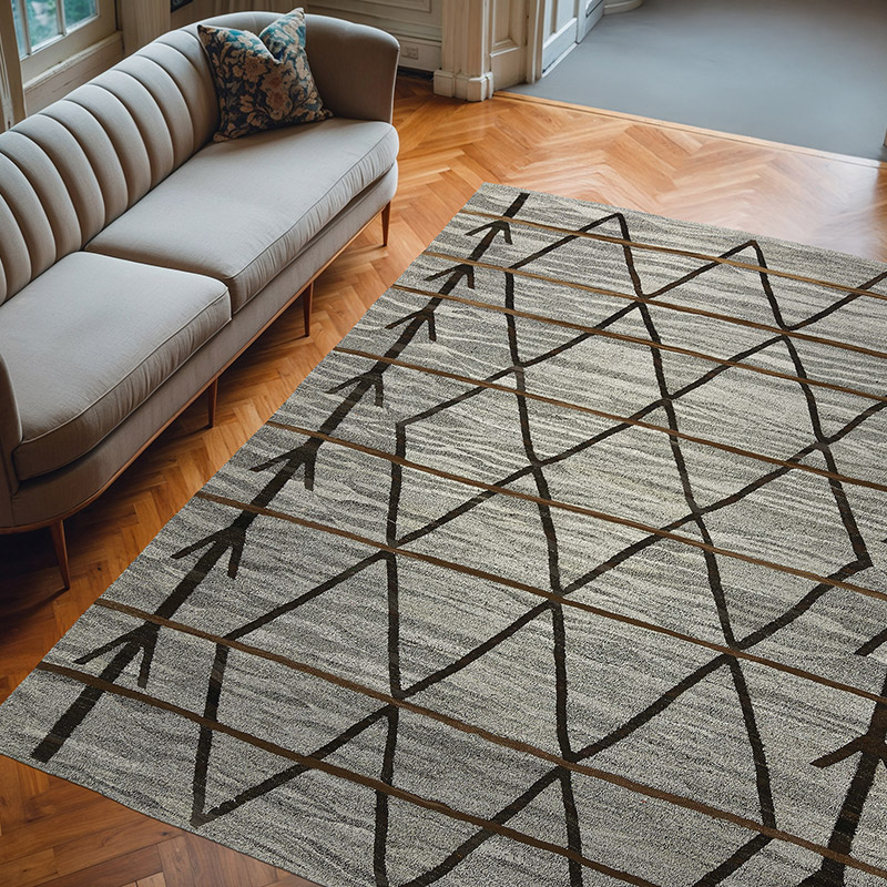 New Contemporary Handwoven Kilim Rug - 8'  x 10'  (96" x 120") - Vintage Yarn - K0039708