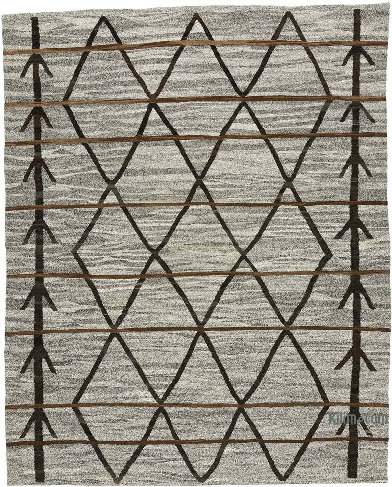 New Contemporary Handwoven Kilim Rug - 8'  x 10'  (96" x 120") - Vintage Yarn - K0039708