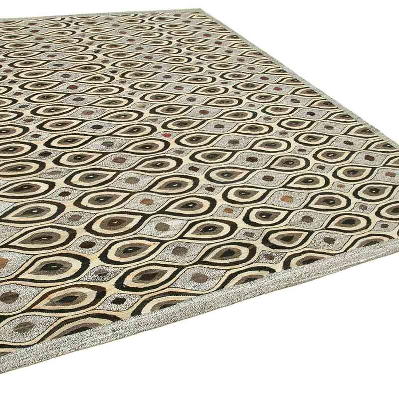 New Contemporary Handwoven Kilim Rug - 7' 10" x 10'  (94 in. x 120 in.) - Vintage Yarn - K0039727