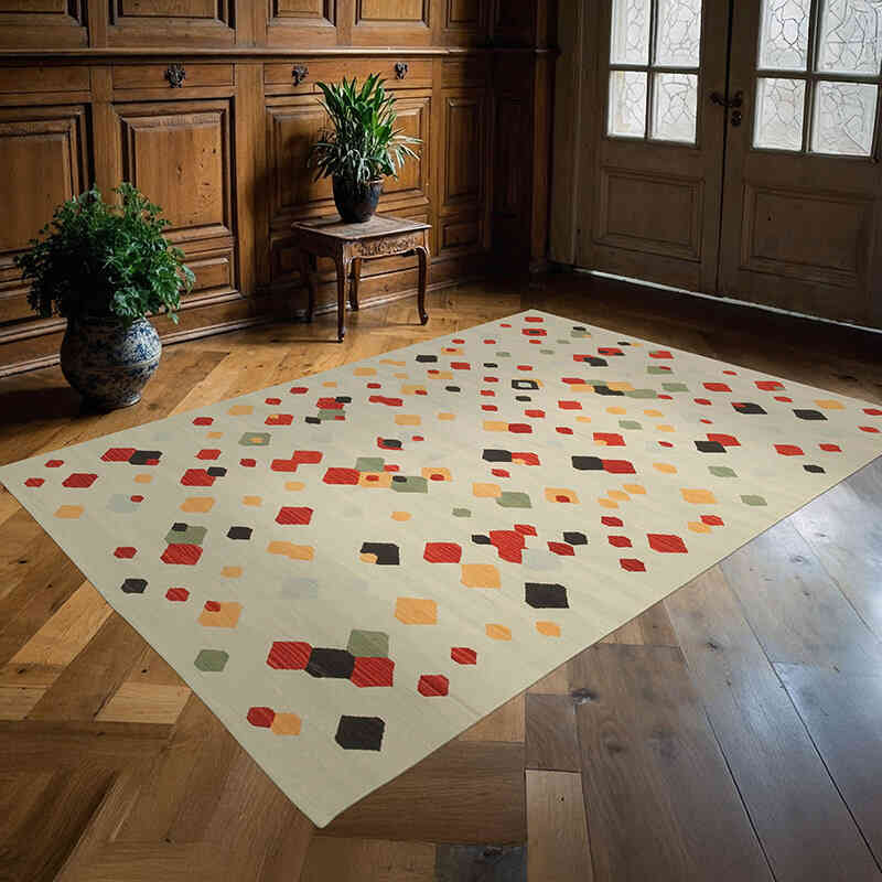 New Contemporary Handwoven Kilim Rug - 5' 9" x 8' 1" (69" x 97") - K0039762