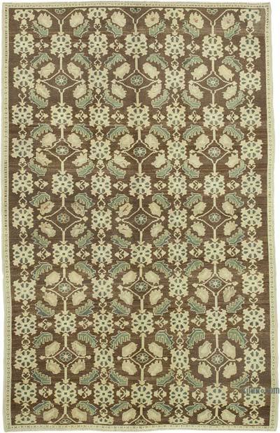 All Wool Hand-Knotted Vintage Turkish Rug - 5' 2" x 8' 2" (62 in. x 98 in.)