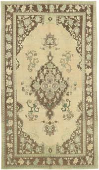Vintage Turkish Hand-Knotted Rug - 5' 1" x 8' 9" (61" x 105")