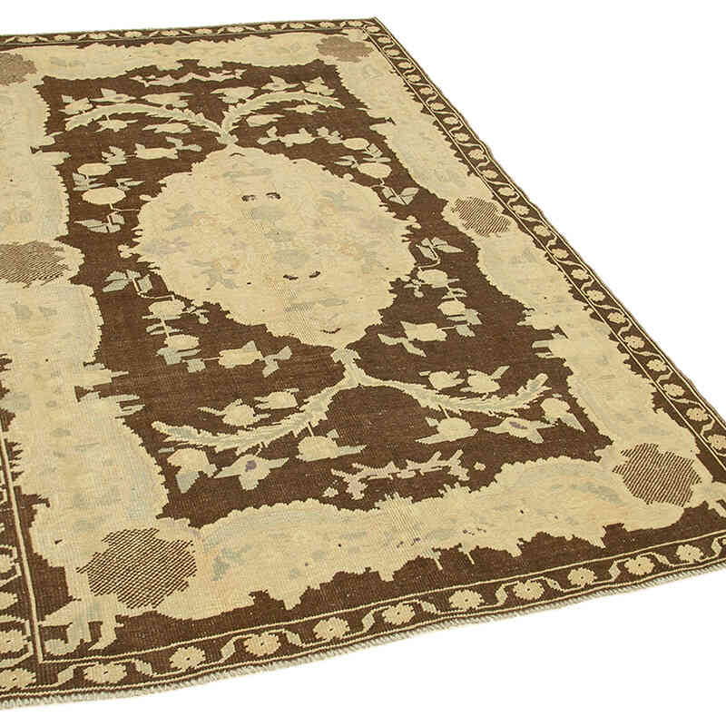 Vintage Turkish Hand-Knotted Rug - 4' 10" x 7' 6" (58" x 90") - K0039792