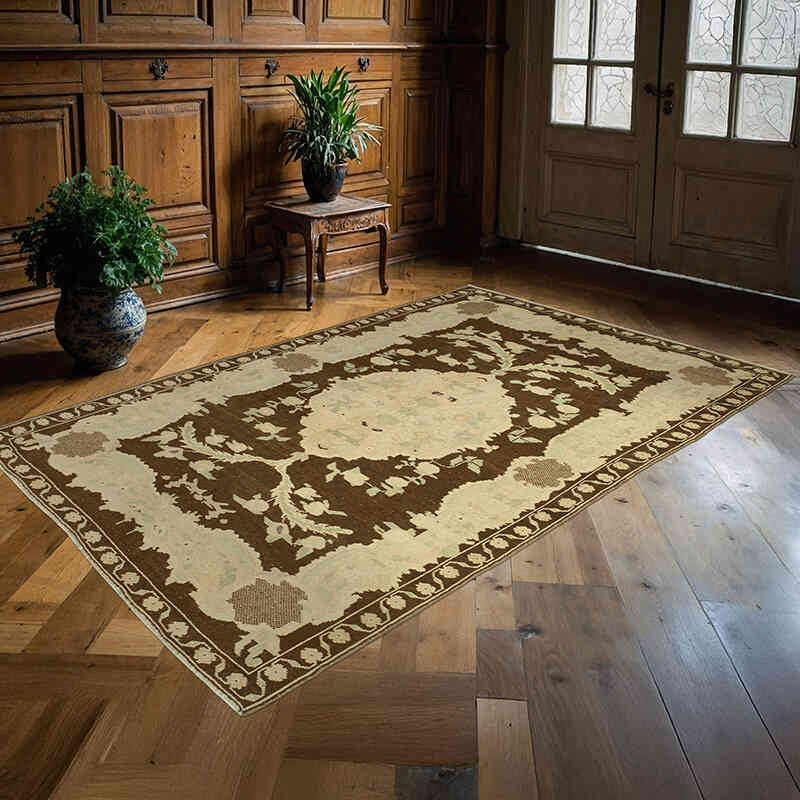 Vintage Turkish Hand-Knotted Rug - 4' 10" x 7' 6" (58" x 90") - K0039792