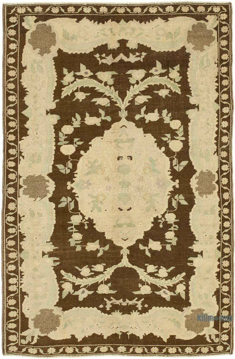 Vintage Turkish Hand-Knotted Rug - 4' 10" x 7' 6" (58" x 90") - K0039792