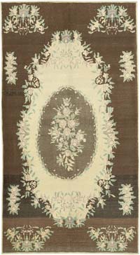 Vintage Turkish Hand-Knotted Rug - 4' 10" x 8' 10" (58" x 106")