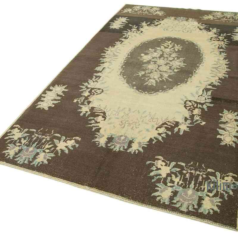All Wool Hand-Knotted Vintage Turkish Rug - 4' 10" x 8' 10" (58 in. x 106 in.) - K0039799