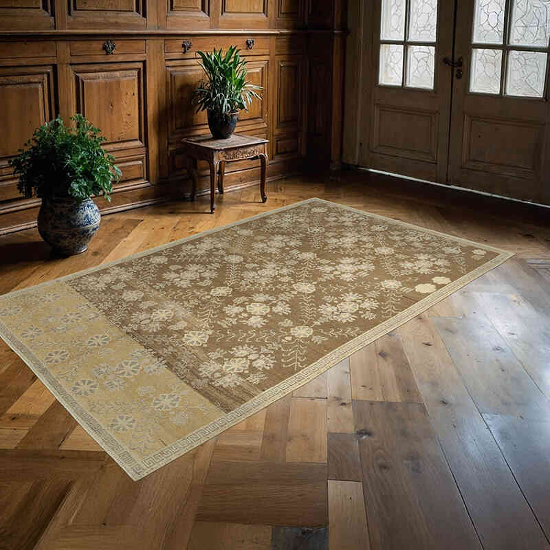 All Wool Hand-Knotted Vintage Turkish Rug - 4' 11" x 8' 3" (59" x 99") - K0039802