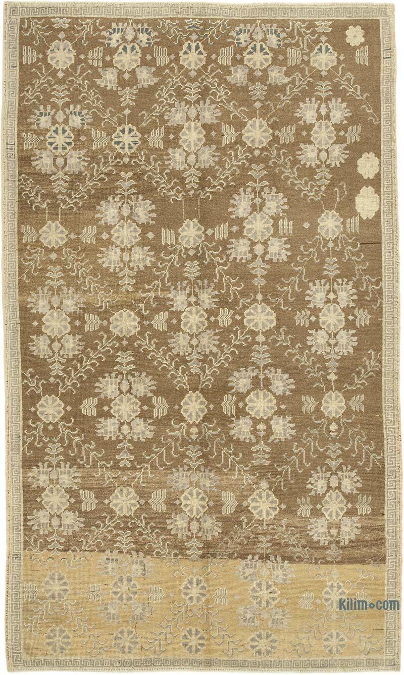 All Wool Hand-Knotted Vintage Turkish Rug - 4' 11" x 8' 3" (59" x 99") - K0039802