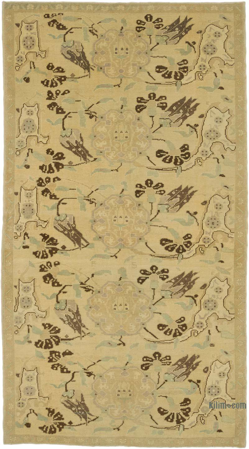 Vintage Turkish Hand-Knotted Rug - 5' 1" x 9' 3" (61" x 111") - K0039813