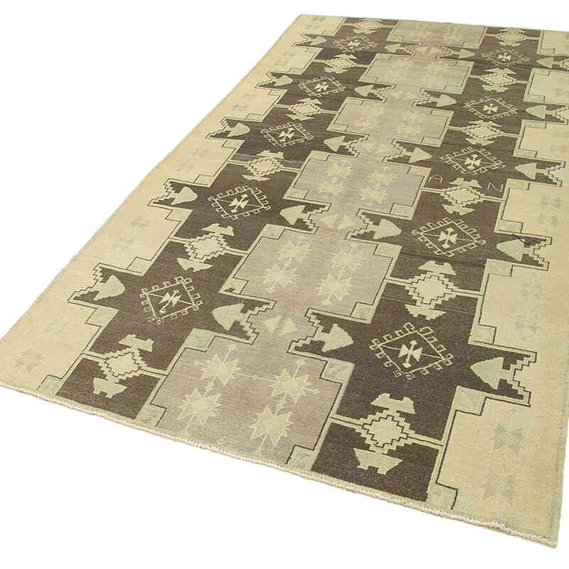 Vintage Turkish Hand-Knotted Rug - 4' 10" x 9'  (58" x 108") - K0039815