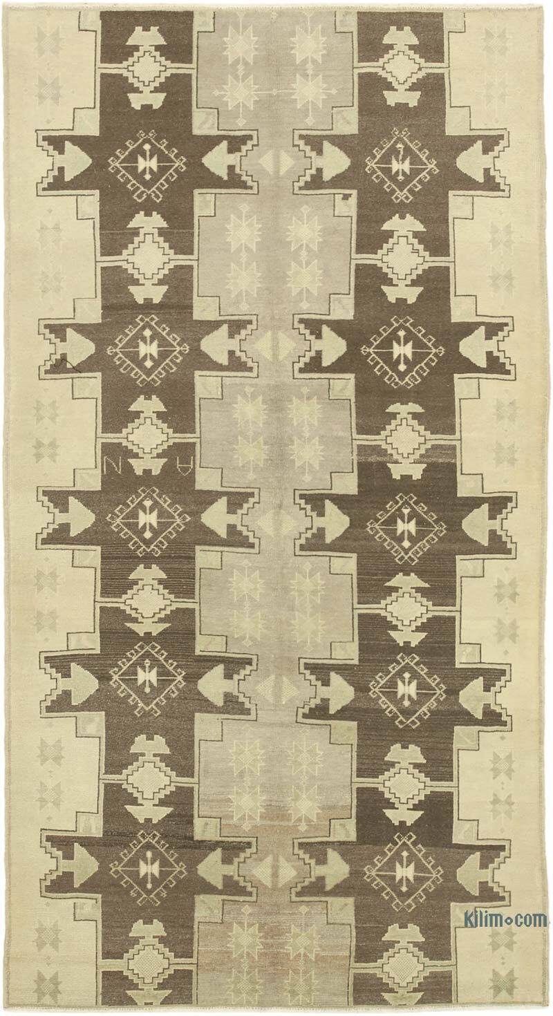 Vintage Turkish Hand-Knotted Rug - 4' 10" x 9'  (58" x 108") - K0039815