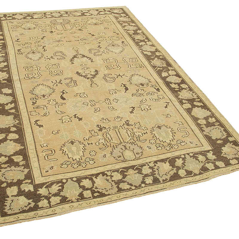 All Wool Hand-Knotted Vintage Turkish Rug - 4' 11" x 7' 4" (59" x 88") - K0039826