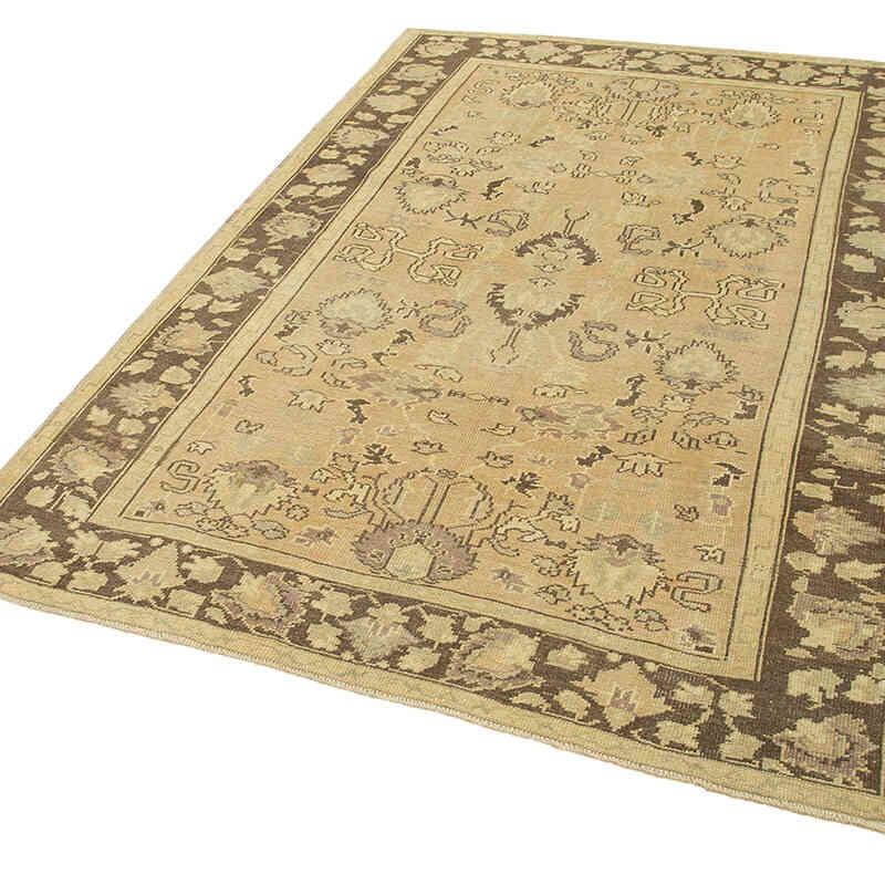 All Wool Hand-Knotted Vintage Turkish Rug - 4' 11" x 7' 4" (59" x 88") - K0039826