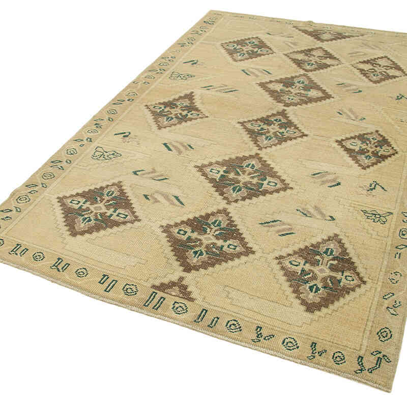 Vintage Turkish Hand-Knotted Rug - 5' 1" x 8' 1" (61" x 97") - K0039832