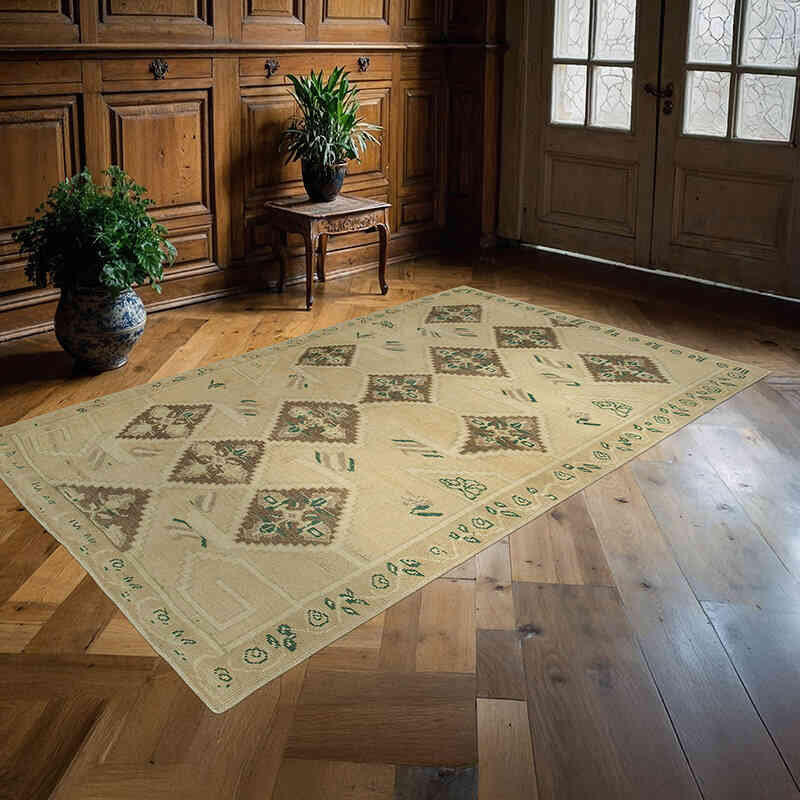 Vintage Turkish Hand-Knotted Rug - 5' 1" x 8' 1" (61" x 97") - K0039832