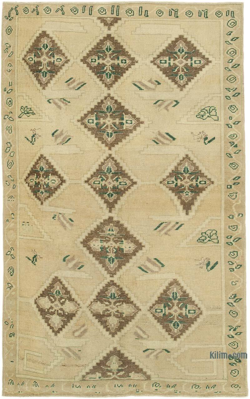 Vintage Turkish Hand-Knotted Rug - 5' 1" x 8' 1" (61" x 97") - K0039832