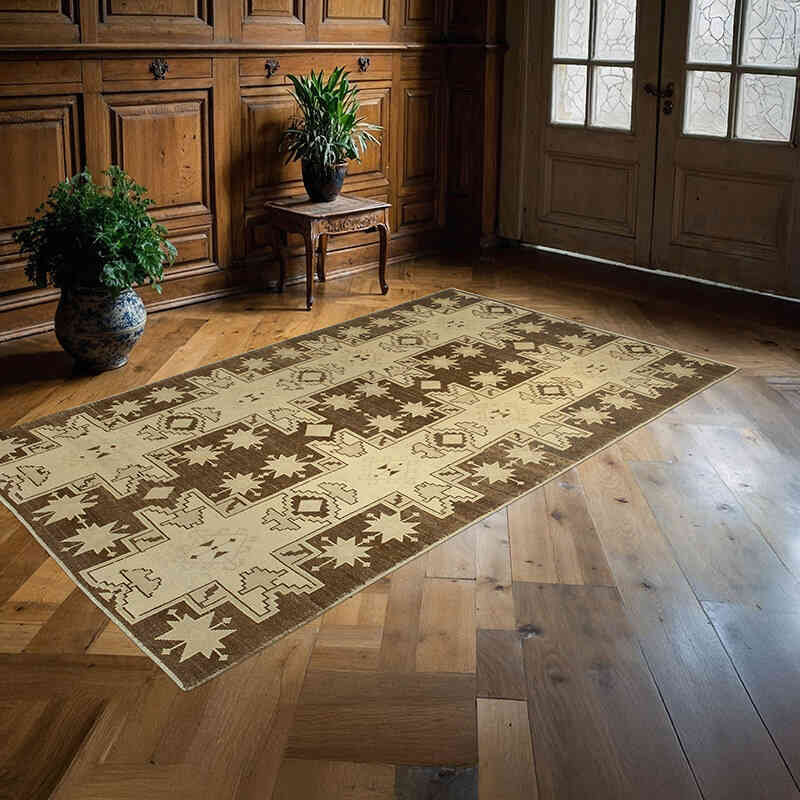 Vintage Turkish Hand-Knotted Rug - 4' 5" x 7' 9" (53" x 93") - K0039837