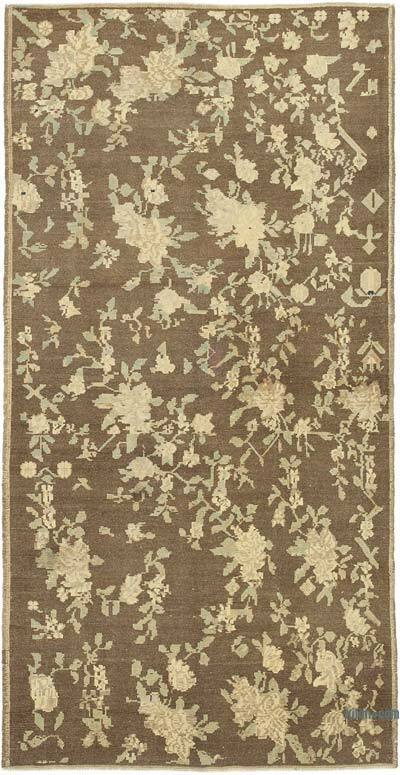 El Dokuma Vintage Halı - 125 cm x 244 cm