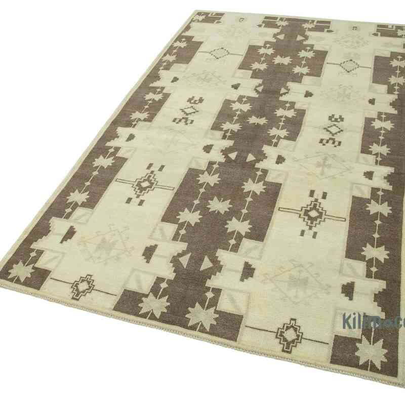 All Wool Hand-Knotted Vintage Turkish Rug - 4' 2" x 7' 5" (50 in. x 89 in.) - K0039862