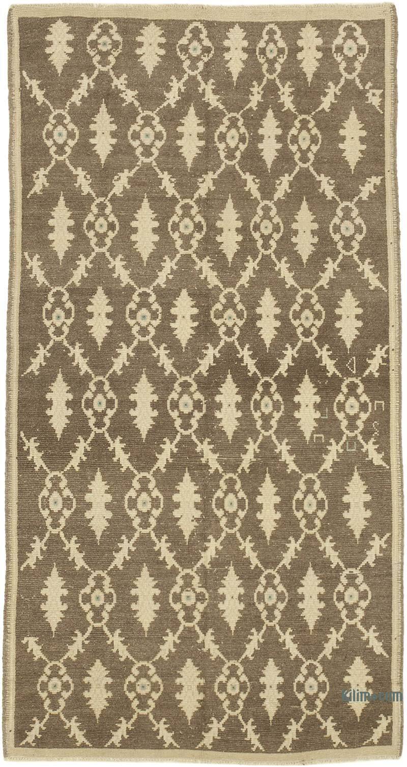El Dokuma Vintage Halı - 112 cm x 214 cm - K0039874