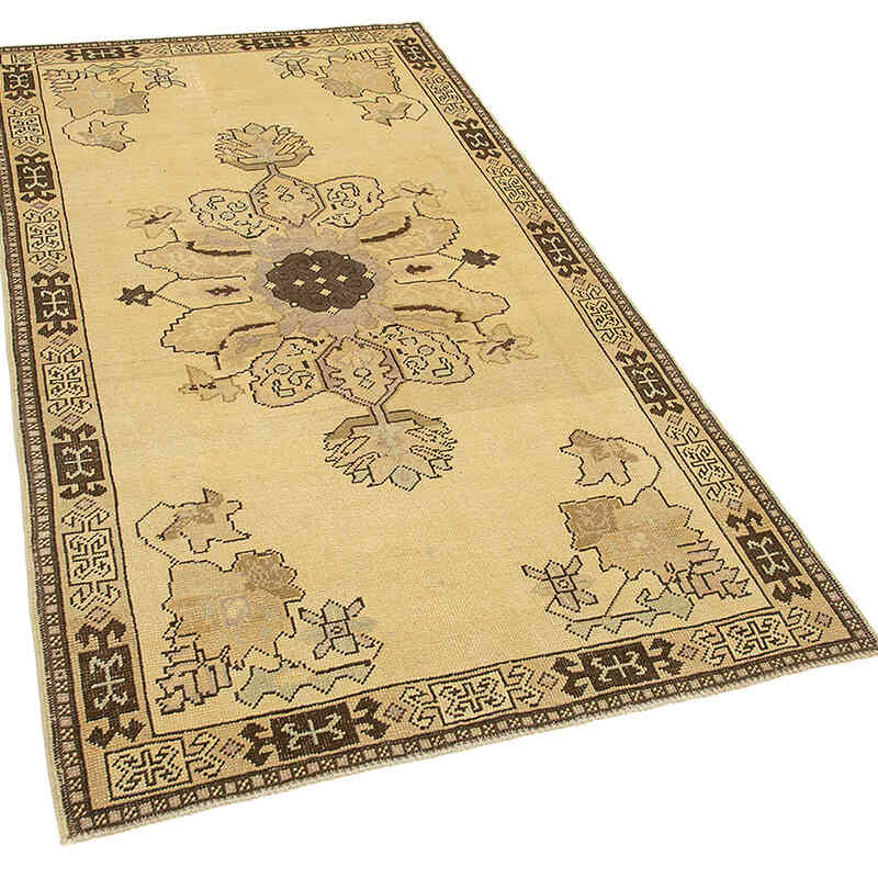 El Dokuma Vintage Halı - 112 cm x 207 cm - K0039883