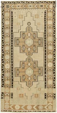 El Dokuma Vintage Halı - 114 cm x 226 cm