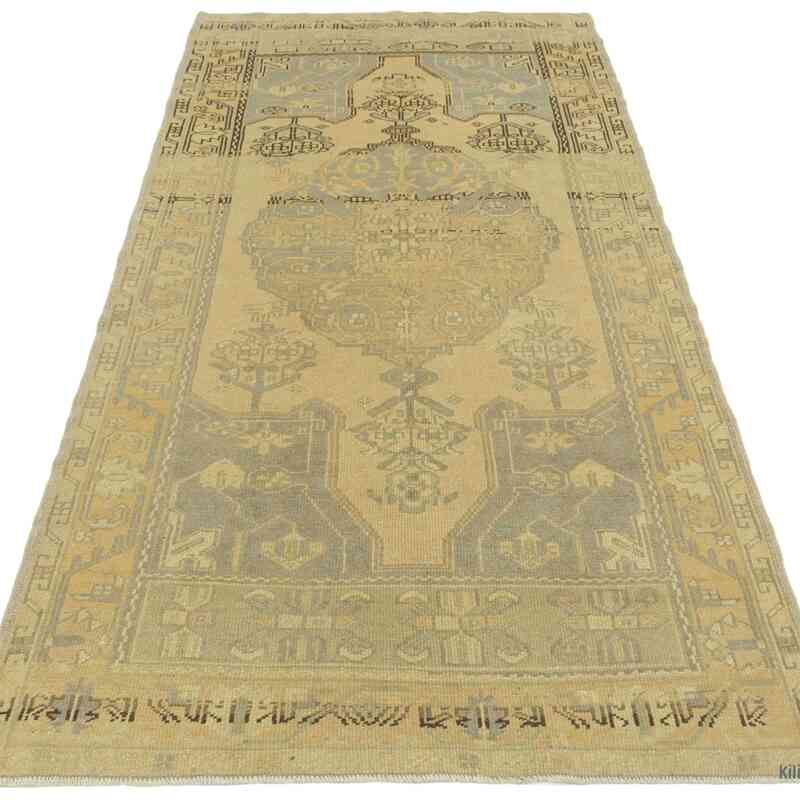 All Wool Hand-Knotted Vintage Turkish Rug - 3' 5" x 6' 11" (41 in. x 83 in.) - K0039899