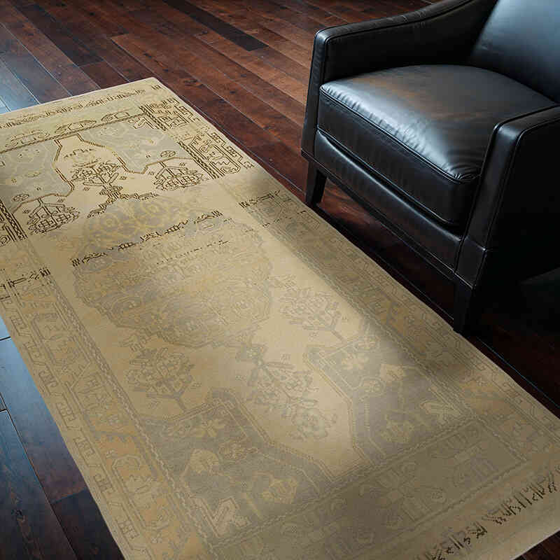 El Dokuma Vintage Halı - 105 cm x 210 cm - K0039899