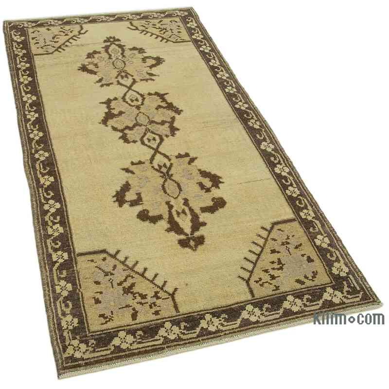 All Wool Hand-Knotted Vintage Turkish Rug - 2' 11" x 6'  (35 in. x 72 in.) - K0039906