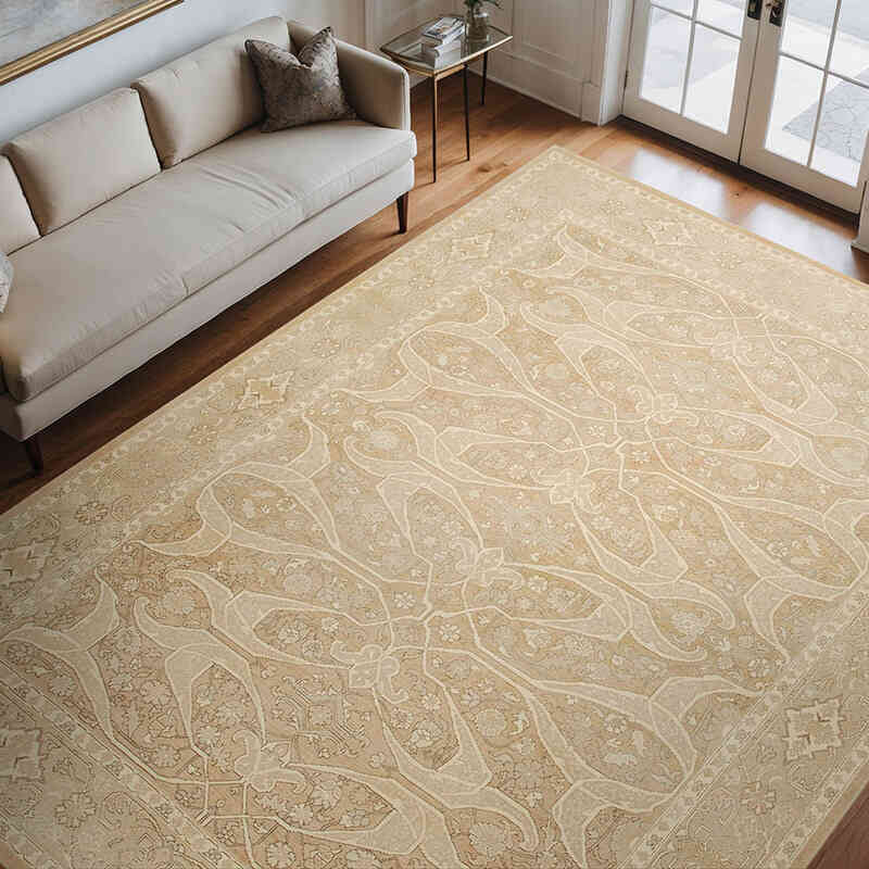 Nueva Alfombra Oushak Tejida a Mano - 270 cm x 347 cm - K0040451