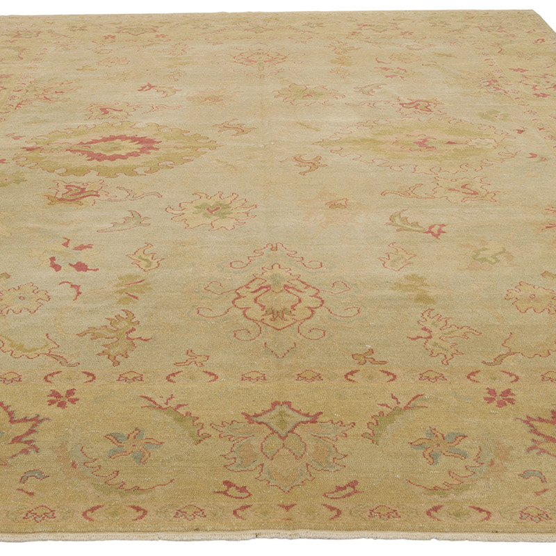 New Hand Knotted Wool Oushak Rug - 8' 1" x 10'  (97" x 120") - K0040462