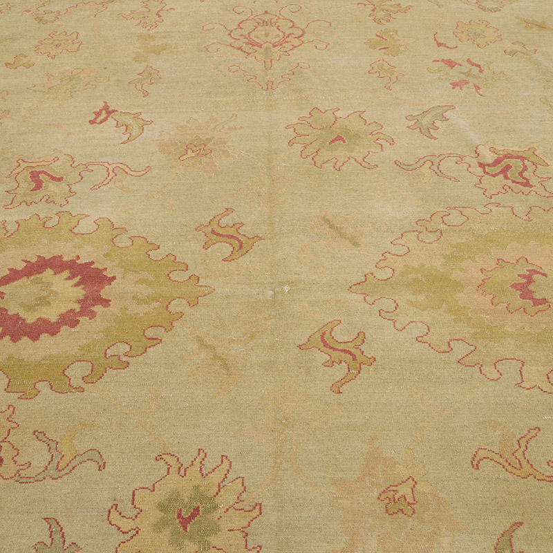 New Hand Knotted Wool Oushak Rug - 8' 1" x 10'  (97" x 120") - K0040462