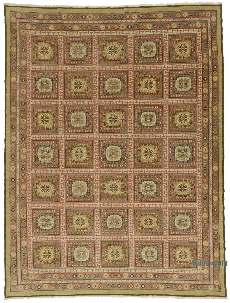New Hand Knotted Wool Oushak Rug - 9'  x 11' 10" (108 in. x 142 in.) - K0040530