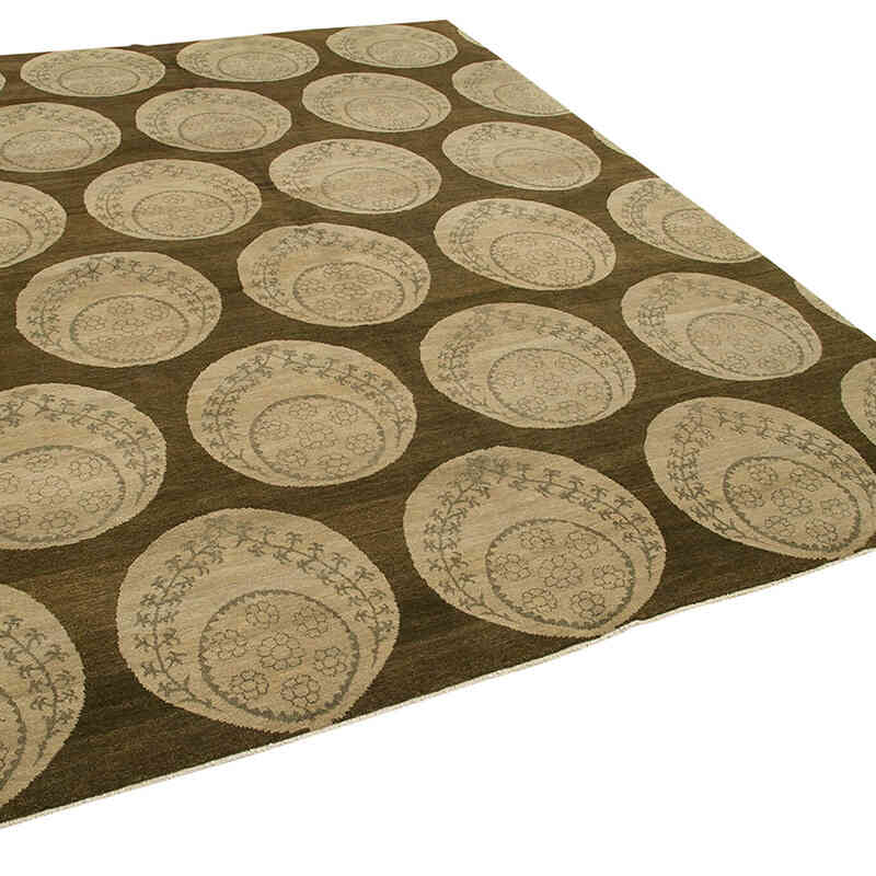 New Hand Knotted Wool Oushak Rug - 8'  x 10'  (96" x 120") - K0040536