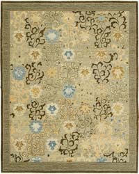 New Hand Knotted Wool Oushak Rug - 8'  x 9' 11" (96" x 119")