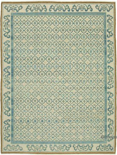 New Hand Knotted Wool Oushak Rug - 8' 10" x 11' 8" (106 in. x 140 in.)